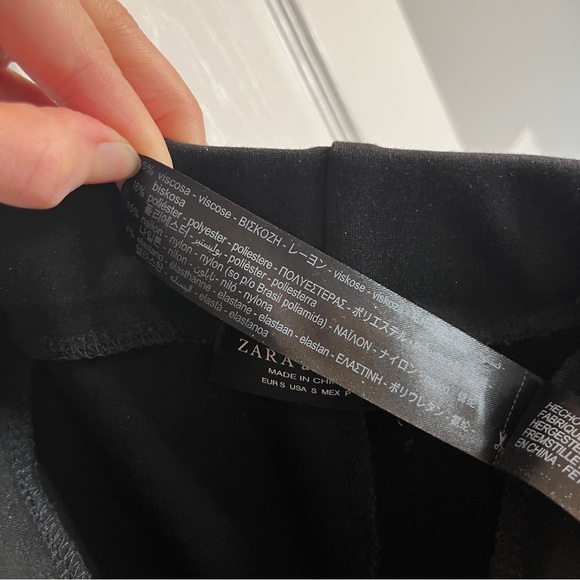 Black Zara trousers with beaded rhinestone stripe detail - Picture 7 of 8